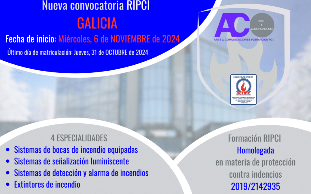 Formación RIPCI en Galicia – 4 especialidades