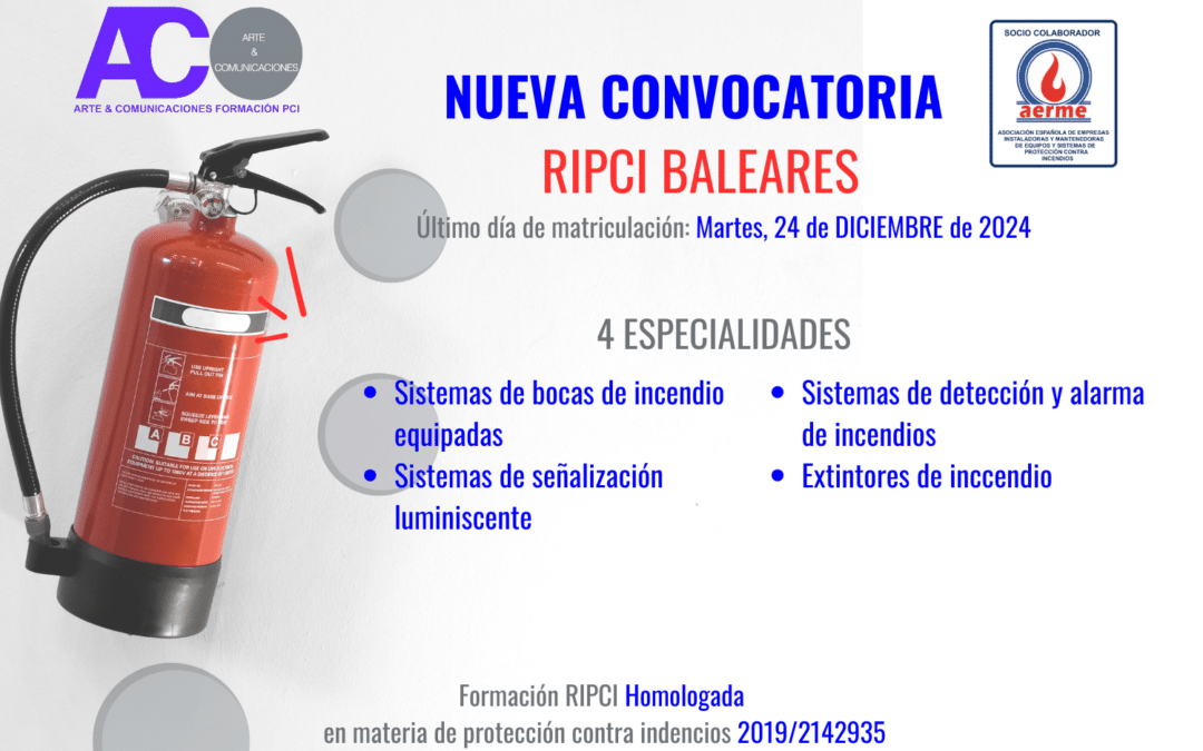 Formación RIPCI en Baleares – 4 especialidades