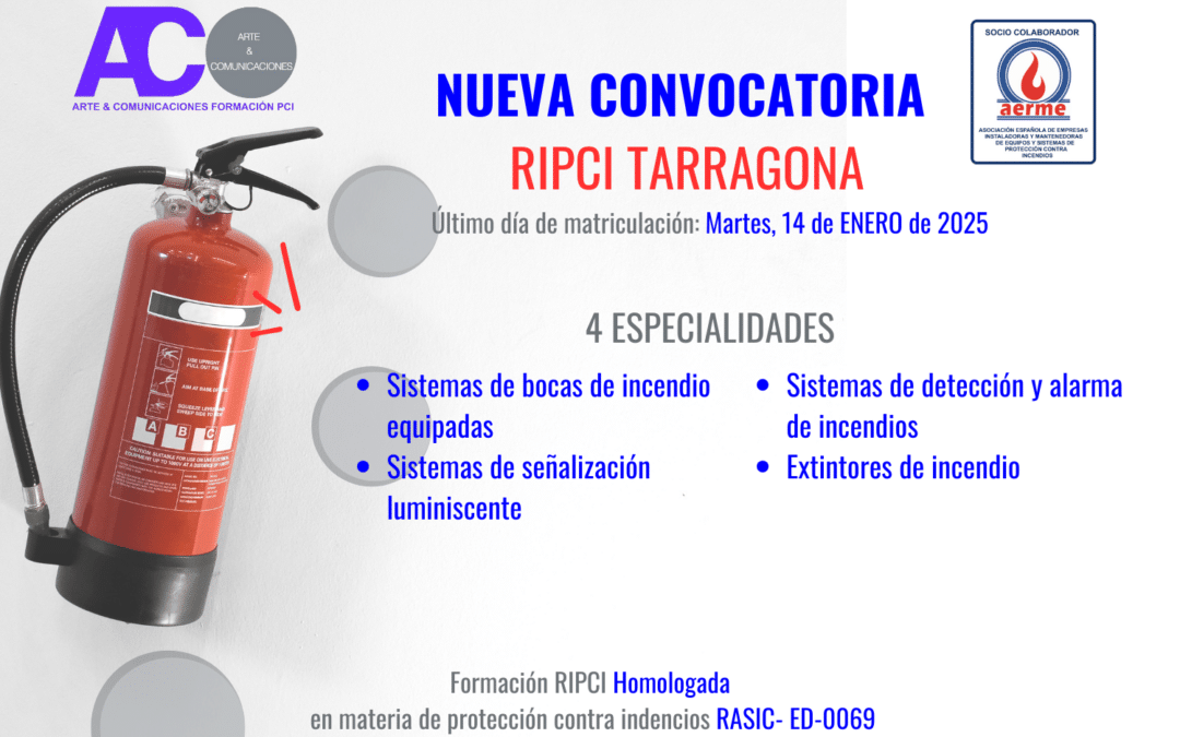 Formación RIPCI en Tarragona – 4 especialidades